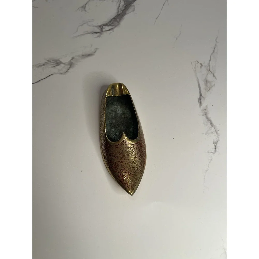 4 inch Brass Shoe Slipper Ashtray